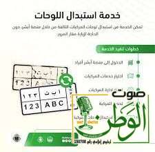 خطوات استبدال لوحات المركبات عبر منصة أبشر 2 2255