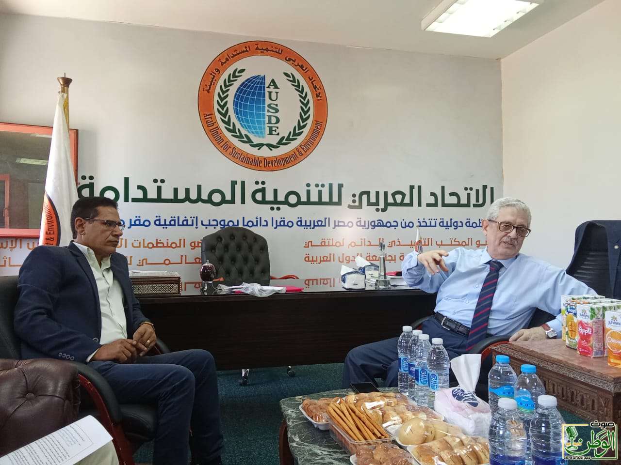 إجتماع أمين العربي للتنمية برئيس مكتب الإتحاد بمحافظة البحيرة ونائبته 5 IMG 20250903 WA0226